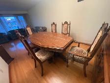 Free delivery used Vintage Octagonal Dining Set - Photo 7