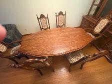 Free delivery used Vintage Octagonal Dining Set - Photo 8