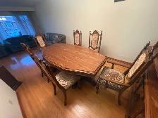 Free delivery used Vintage Octagonal Dining Set - Photo 9