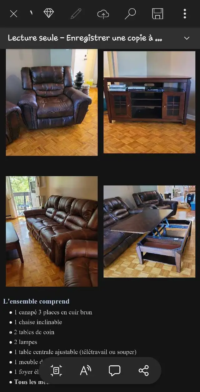 Mobilier de salon