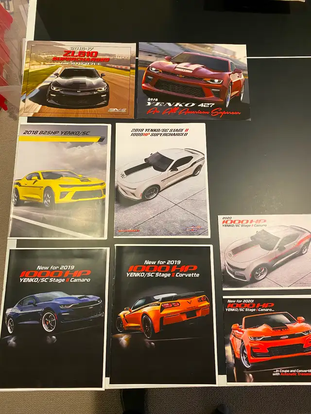 2016-2020 Yenko Camaro Brochures & 1 Yenko Corvette brochure ,