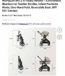 Like new Mompush Wiz 2 in 1 Baby Stroller - Photo 2