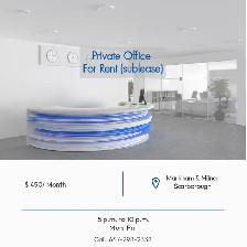 Office for Sublease in Scaborough Near Markham and 401