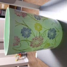 BEAU GRAND POT DÉCO PLASTIQUE SOLIDE 10'HAU VERT À FLEURS: $5.00 - Photo 2