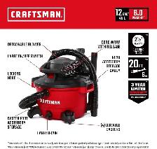 Aspirateur CRAFTSMAN 6 Horse powers '