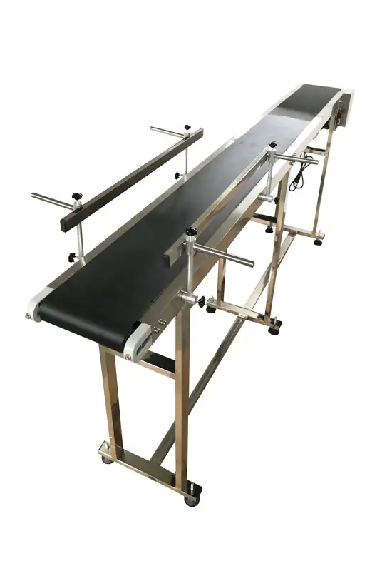 82.6'7.8' 110V PVC Belt Conveyor With Double Guardrails 230045