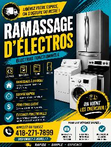 Ramassage Électroménager GRATUIT