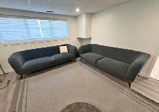 Modern Dark Grey Velvet Sofas