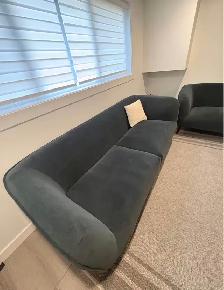 Modern Dark Grey Velvet Sofas - Photo 2