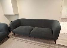 Modern Dark Grey Velvet Sofas - Photo 3