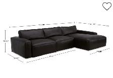 High End Leather Sofa Moving Sale - Photo 2
