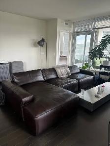 High End Leather Sofa Moving Sale - Photo 3