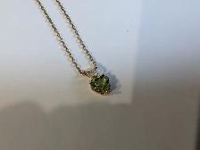 Brand New 10K Yellow Gold Peridot Necklace For Sale - Photo 8