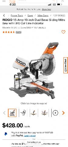 BRAND NEW RIDGID MITRE SAW