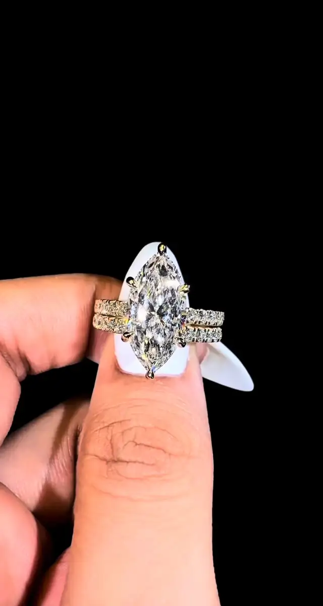 5 CT Marquise Ring and Eternity Band