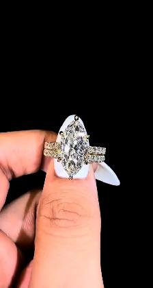 5 CT Marquise Ring and Eternity Band