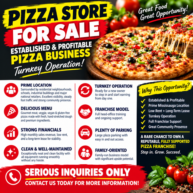 Pizza Store for Sale