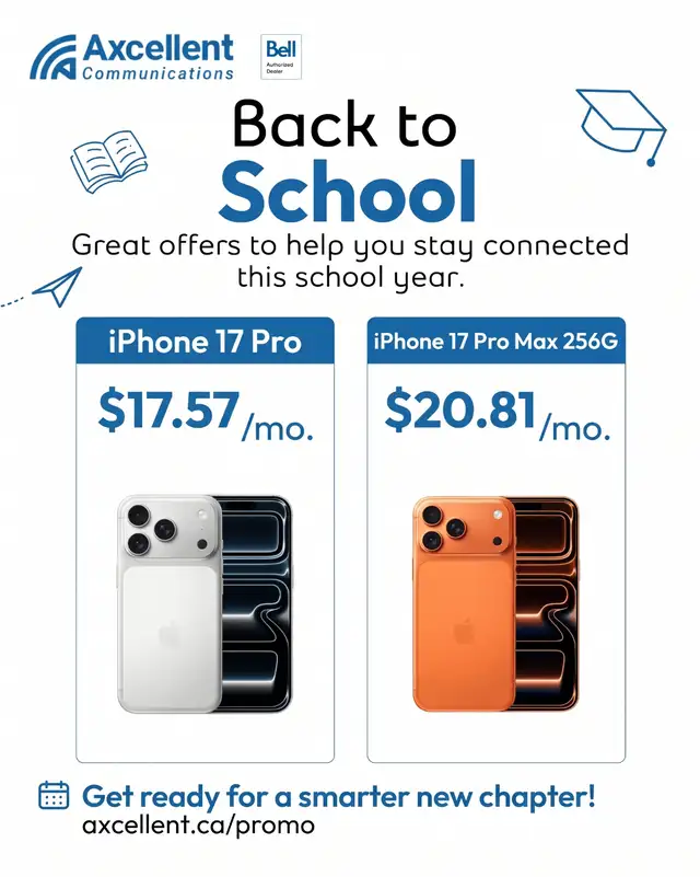Bell iPhone 17 Pro and Pro Max Special Offer!