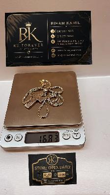 10k Tow tones Gold Chain & Cross # R37 - Photo 5