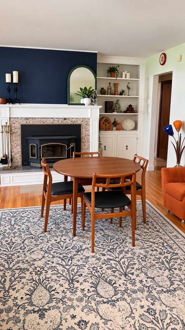 Mid century TECK TEAK Ensemble salle à manger. Oval Table chairs