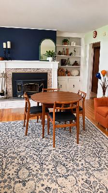 Mid century TECK TEAK Ensemble salle à manger. Oval Table chairs