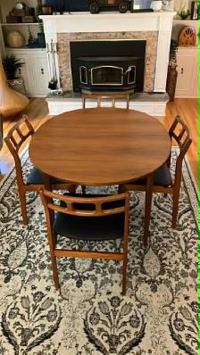 Mid century TECK TEAK Ensemble salle à manger. Oval Table chairs - Photo 7
