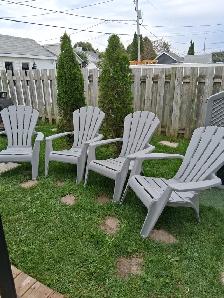 4 chaises Adirondack 60$