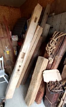 Hand Hewn Basswood Barn Beam Great Shape! 61/2'×61/2'×89' long - Photo 4