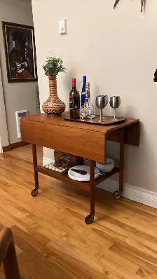 Mid century. TEAK TECK. Chariot de bar / dessert / accent salle - Photo 3