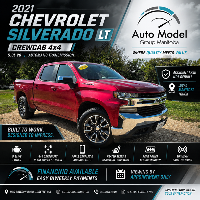 2021 Chevrolet Silverado 1500 LT CREWCAB /82 KM/ACCIDENT FREE/