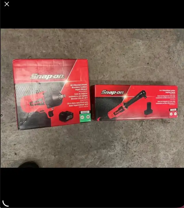 Snap-on 18V Impact Wrench   14.4V Long Neck Ratchet