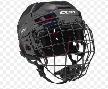 CCM 2024 Black Super Tacks X Helmet Size M with black cage.