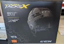 CCM 2024 Black Super Tacks X Helmet Size M with black cage. - Photo 6