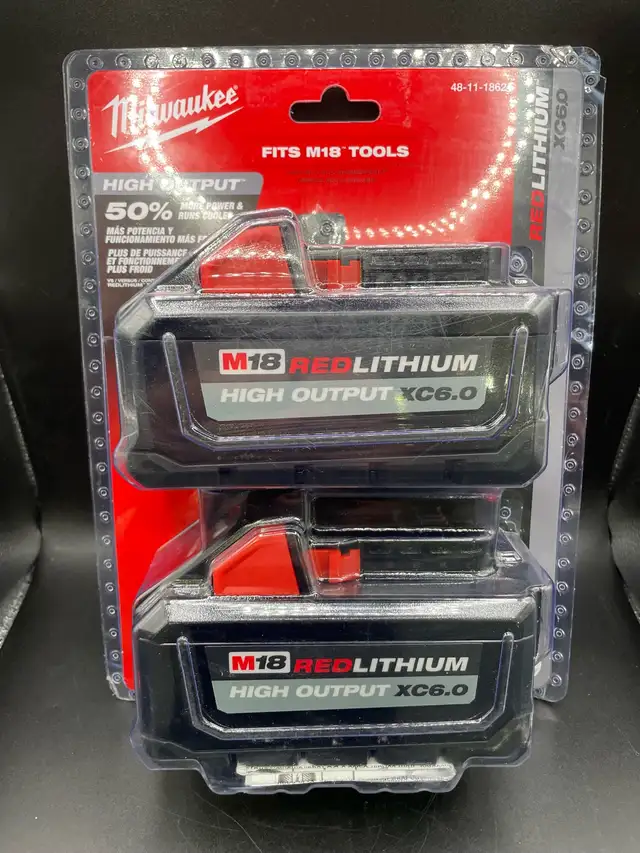 MILWAUKEE 2-PACK BATTERY HIGH OUTPUT XC6.0 48-11-1862