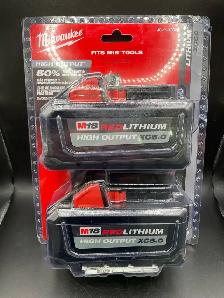 MILWAUKEE 2-PACK BATTERY HIGH OUTPUT XC6.0 48-11-1862