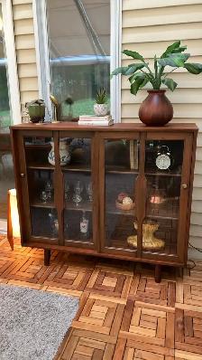 Mid century. TEAK TECK Lampe / Buffet, vitrine, bibliothèque, cr - Photo 3