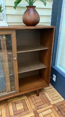 Mid century. TEAK TECK Lampe / Buffet, vitrine, bibliothèque, cr - Photo 5