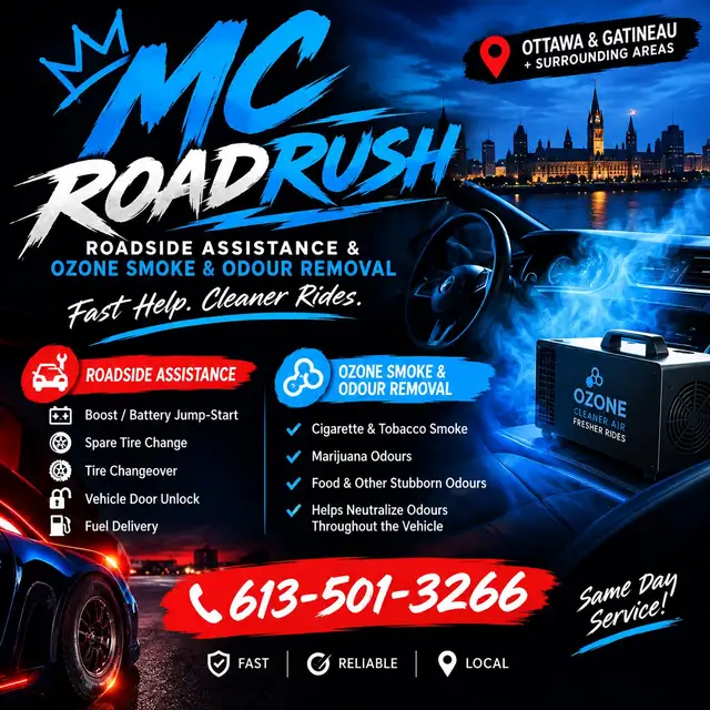 MC RoadRush – Roadside   OZONE Smoke & Odour Removal