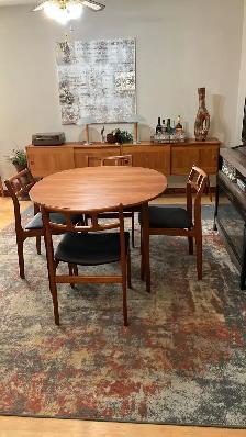 Mid century. TEAK TECK. Ensemble salle à manger. Table ovale / 4 - Photo 2