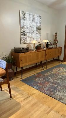 Mid century TEAK TECK Modulaire. Bar Buffet crédence, bahut disq