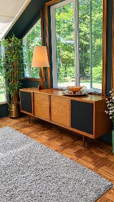 Mid century modern TEAK TECK Plateau tournant/ Buffet, bar, bahu