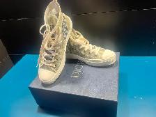 League High-Top SneakerWhite and Black Dior Oblique Canvas - Photo 2