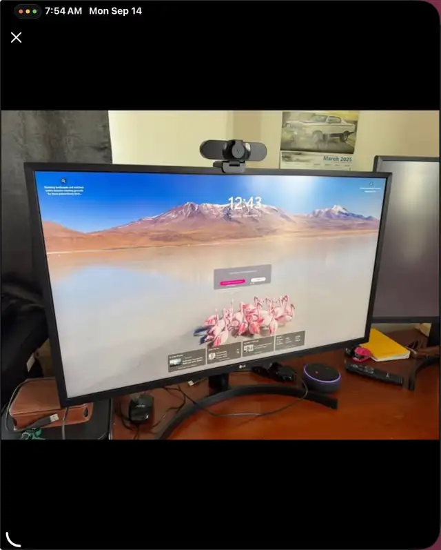 2 LG DESKTOP COMPUTER MONITORS   Arteck Wireless Keyboard