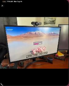 2 LG DESKTOP COMPUTER MONITORS   Arteck Wireless Keyboard
