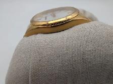 (B8682) Seiko 6N52 Gold Tone White Dial Sapphire Date Quartz... - Photo 4
