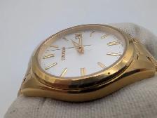 (B8682) Seiko 6N52 Gold Tone White Dial Sapphire Date Quartz... - Photo 5