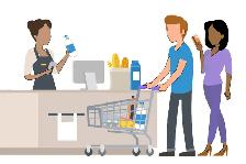 cashier at convenience store