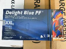 Blue Vinyl Gloves Size XXL ONLY