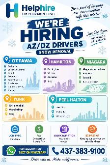 looking for Az/Dz Snow Remowal drivers in Ontario