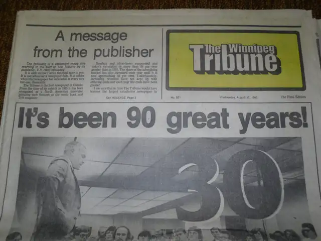 Final Edition of the Winnipeg Tribune